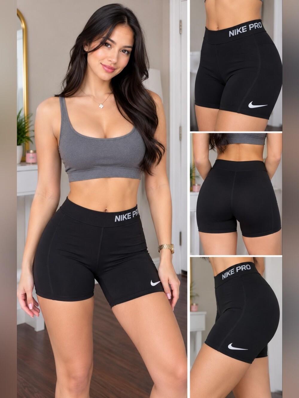 Nike Pro Women's Black Compression Shorts | Size M